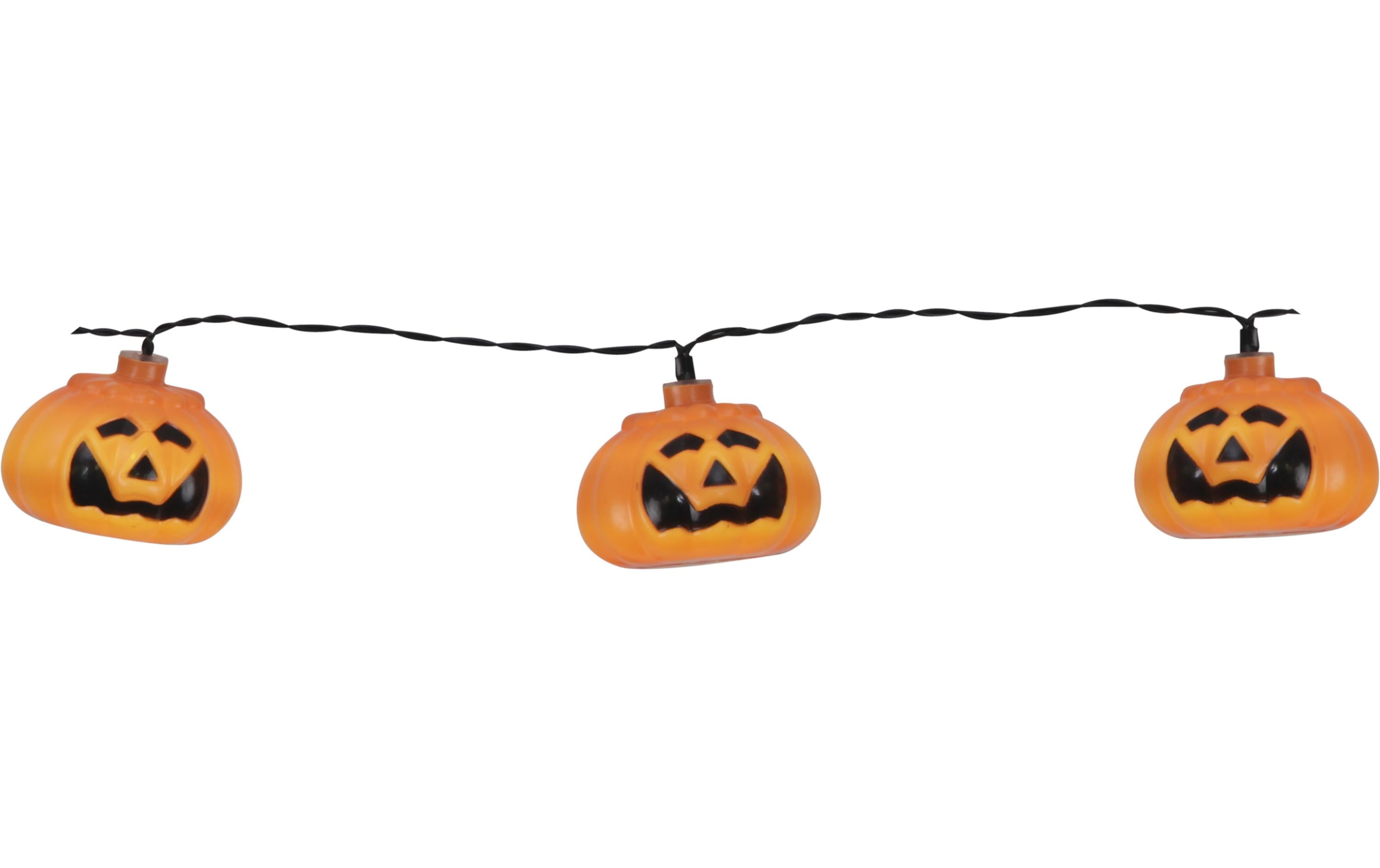 Star Trading Lichterkette Halloween Pumpkins 210 cm, Orange