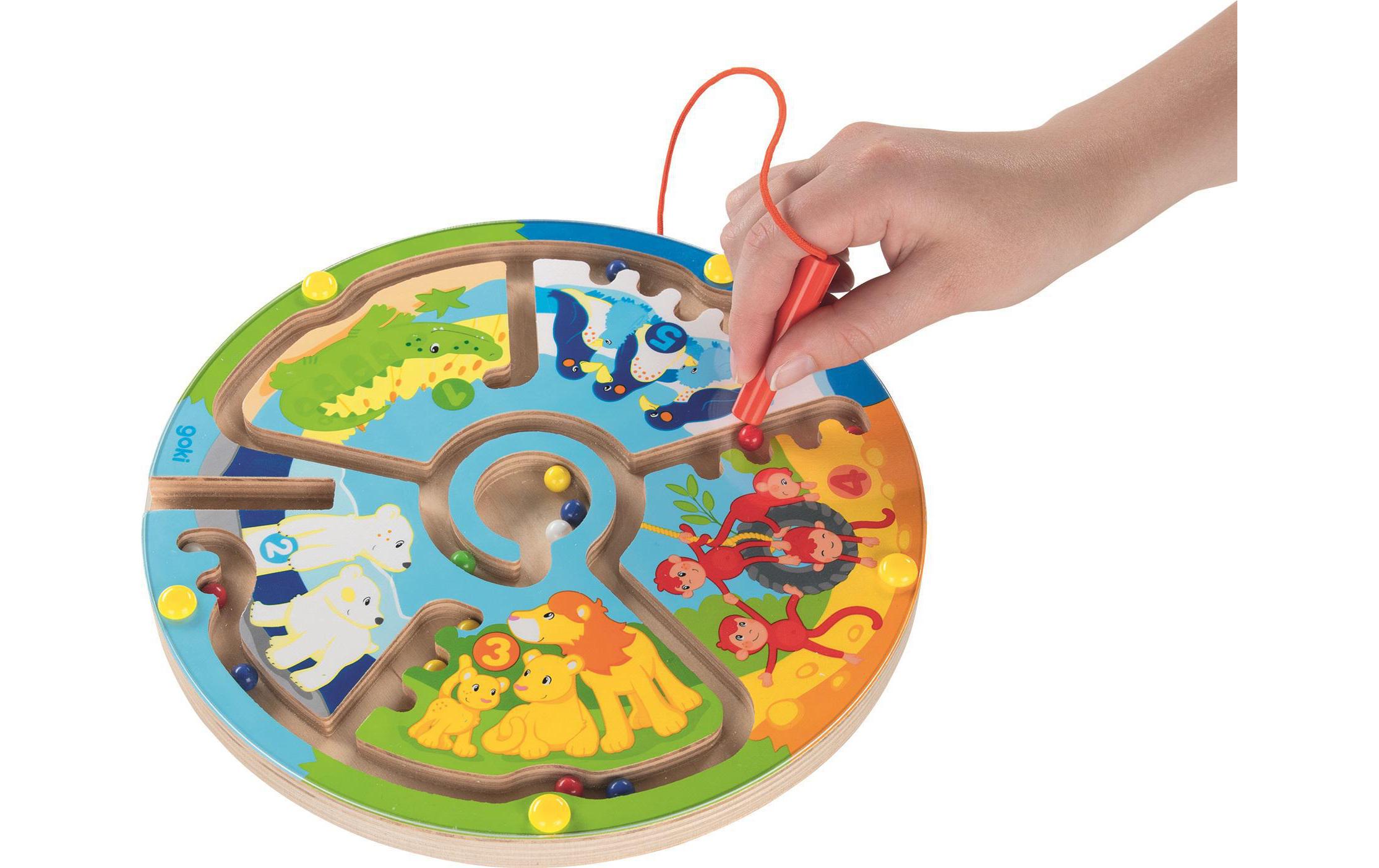 Goki Magnetlabyrinth Magnetlabyrinth: Zählen Lernen im Zoo Goki Magnetlabyrinth Magnetlabyrinth: Zählen Lernen im Zoo