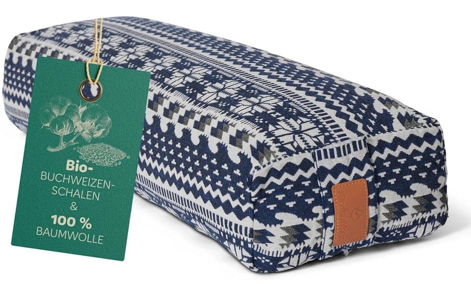 DoYourYoga Yoga-Bolster Paravati Weiss/Blau