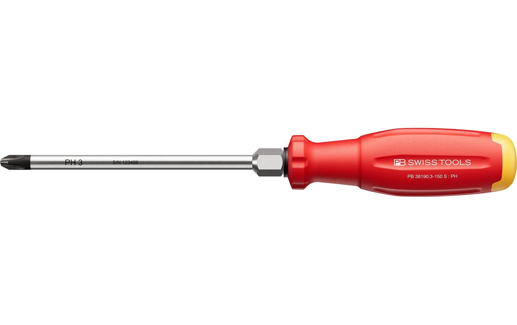 PB Swiss Tools PH-Kreuzschraubenzieher SwissGrip Evo PB 38190.3-150 S rot