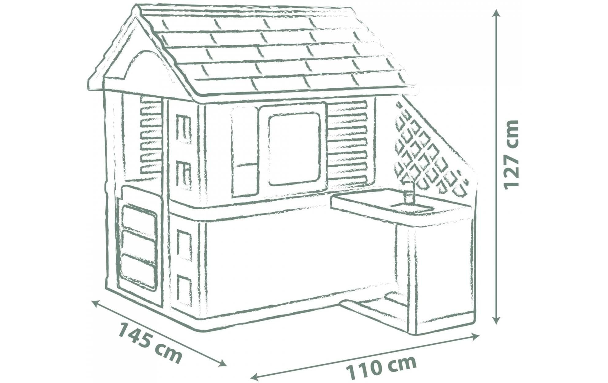 Smoby Spielhaus Natur mit Küche