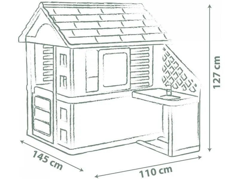 Smoby Spielhaus Natur mit Küche