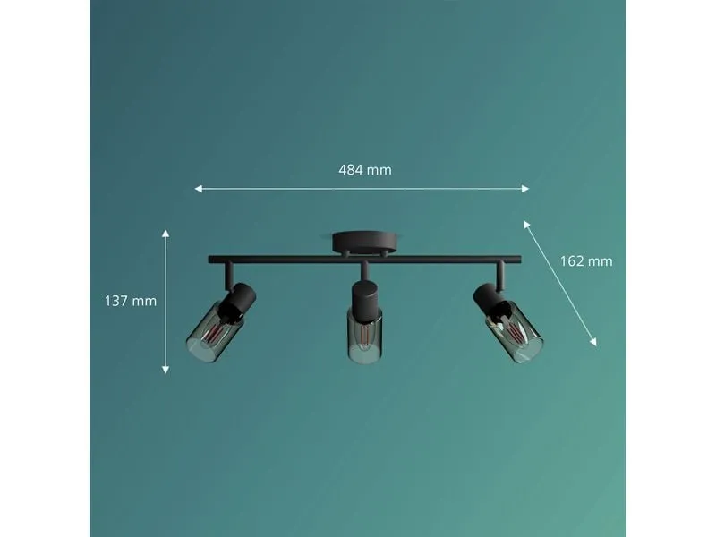 Philips Aufbauspot Palms 3er Spot für E14 Schwarz, ohne Leuchtmittel Philips Aufbauspot Palms 3er Spot für E14 Schwarz, ohne Leuchtmittel