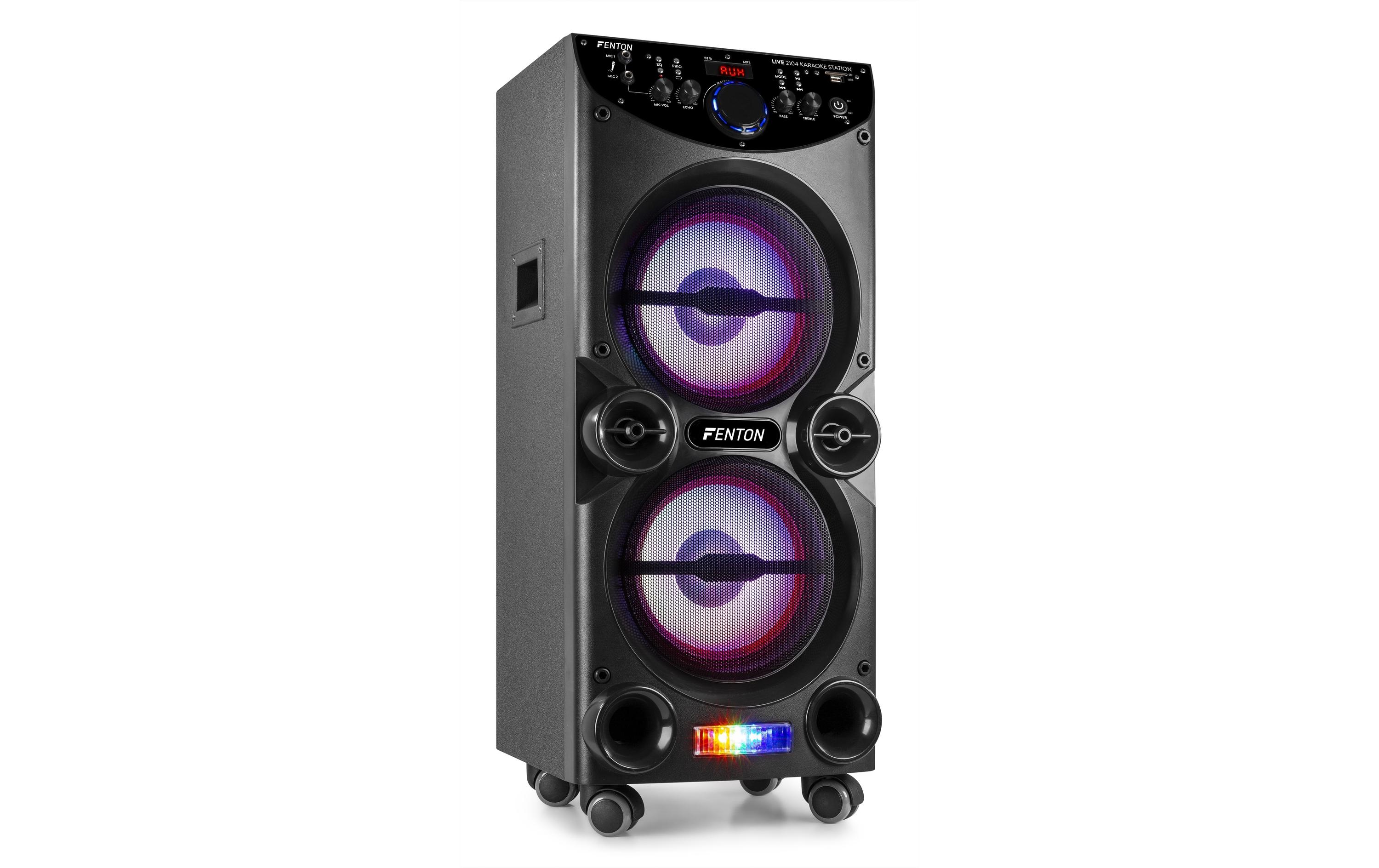Fenton Lautsprecher LIVE2104 Karaoke Maschine Schwarz