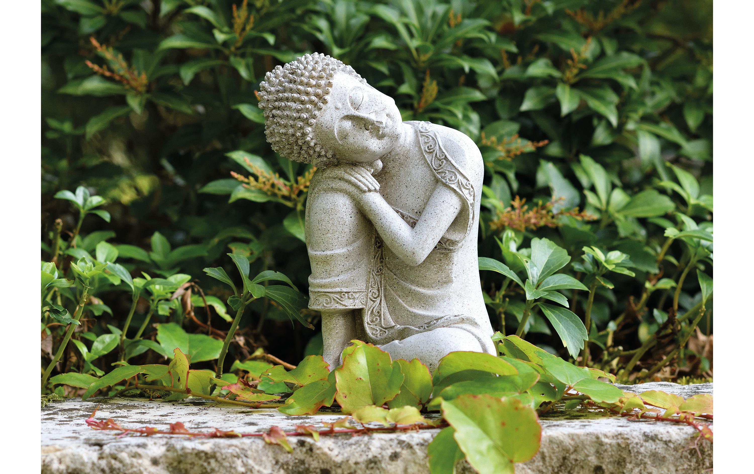 G. Wurm Dekofigur Buddha aus Polyresin, 20 cm