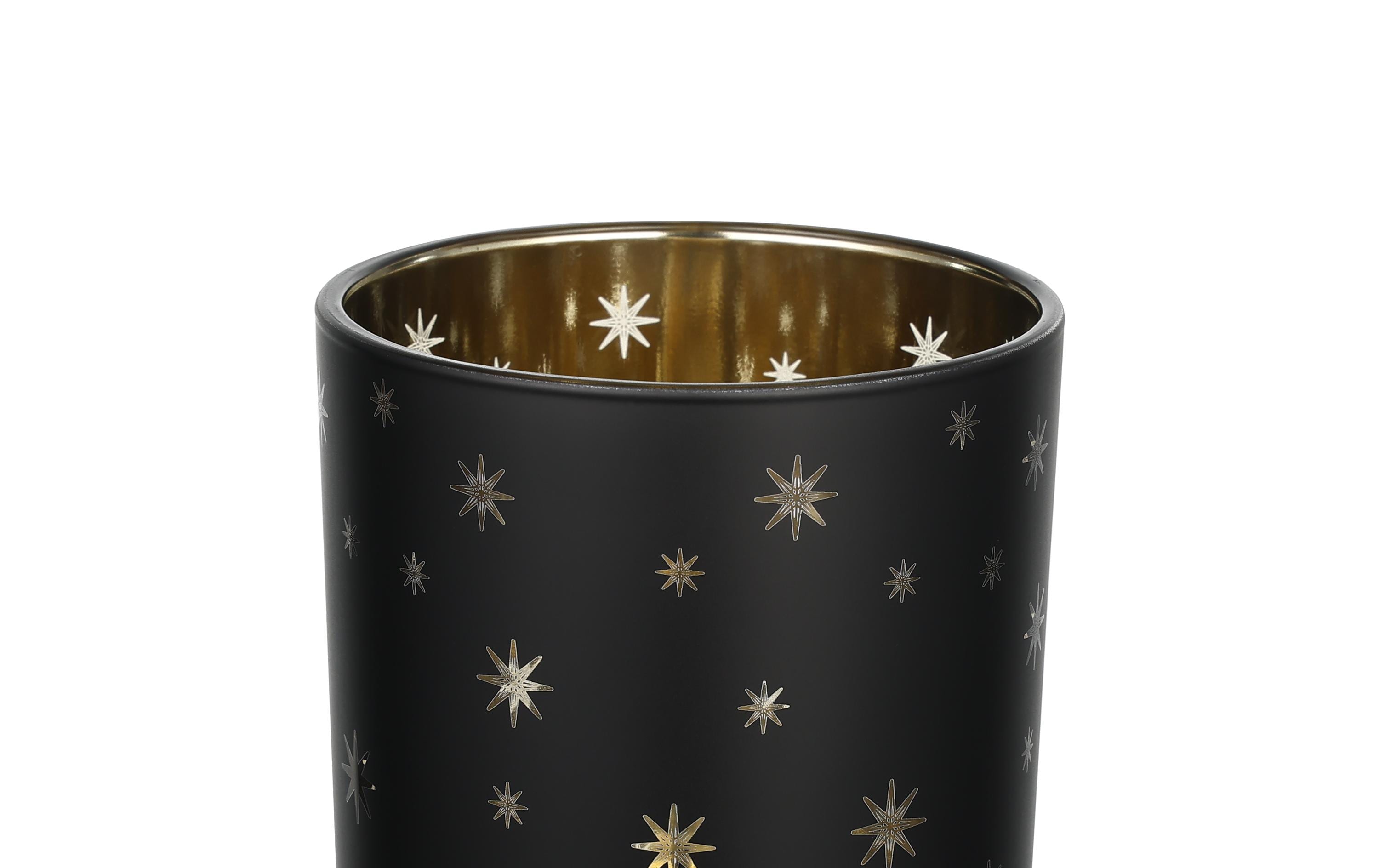 EGLO Teelichthalter Lukut 10 cm Gold/Schwarz, Glas EGLO Teelichthalter Lukut 10 cm Gold/Schwarz, Glas