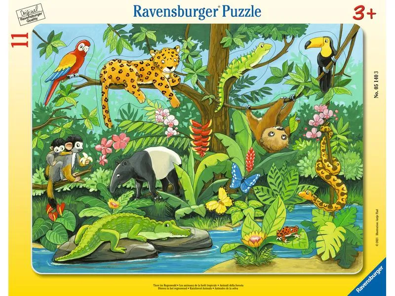 Ravensburger Kleinkinder Puzzle Tiere im Regenwald Ravensburger Kleinkinder Puzzle Tiere im Regenwald