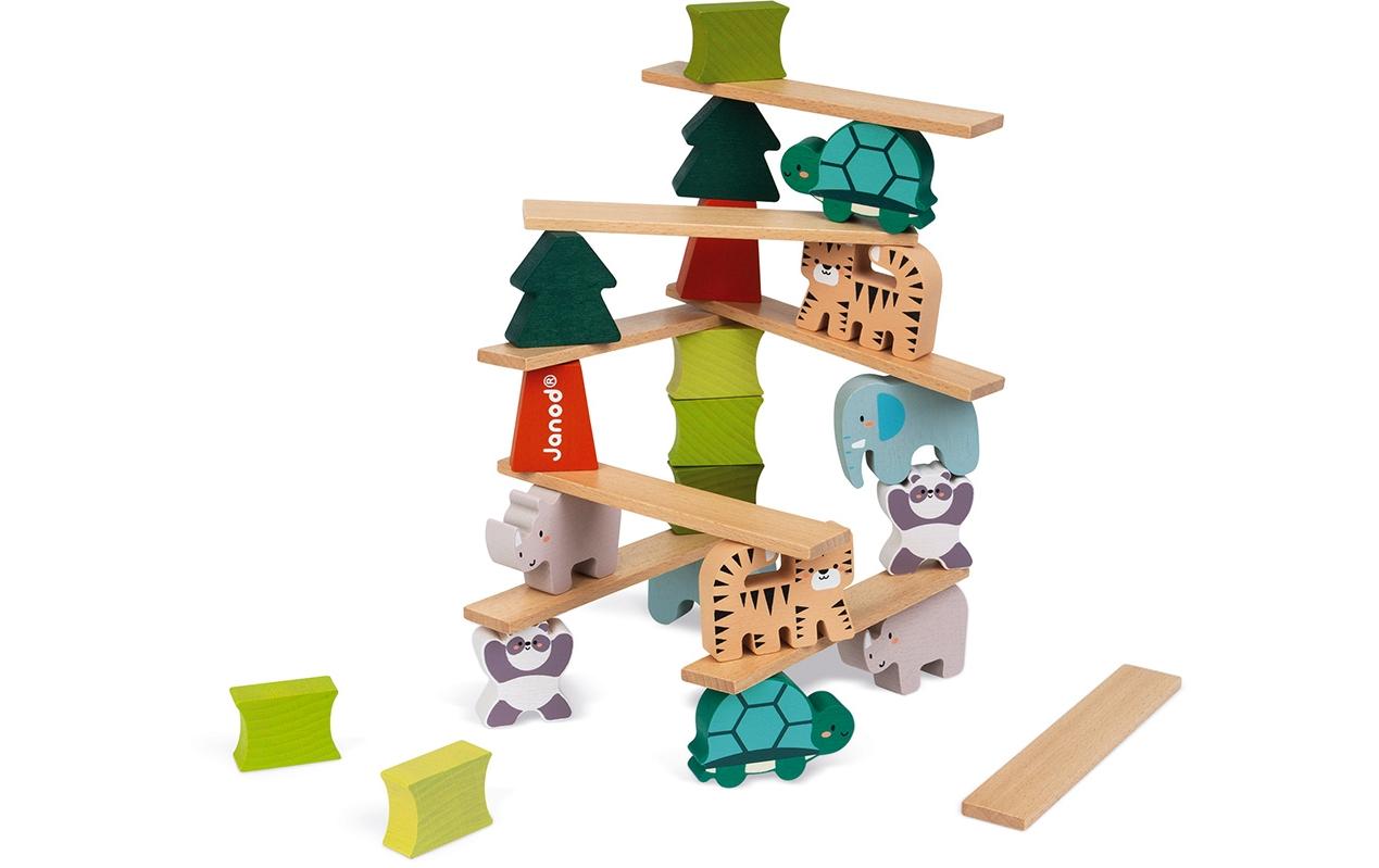 Janod Stapelspielzeug Tier-Akrobaten aus Holz WWF-Partnerschaft Janod Stapelspielzeug Tier-Akrobaten aus Holz WWF-Partnerschaft