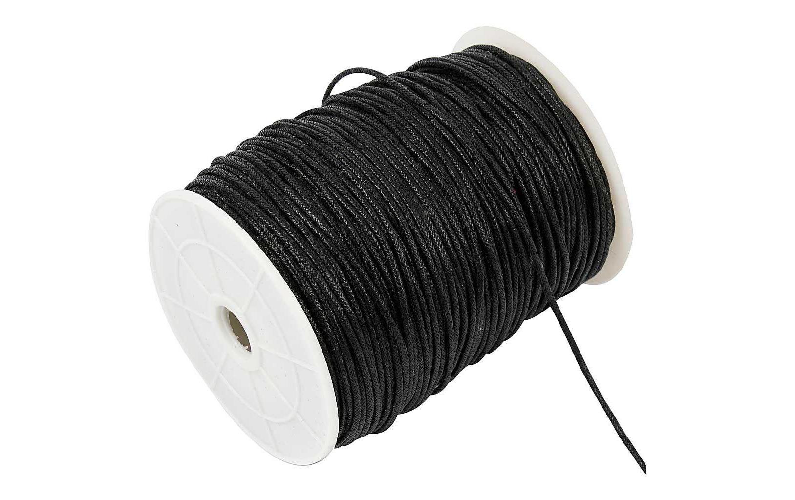 Creativ Company Baumwollkordel 2 mm, Schwarz, 100 m