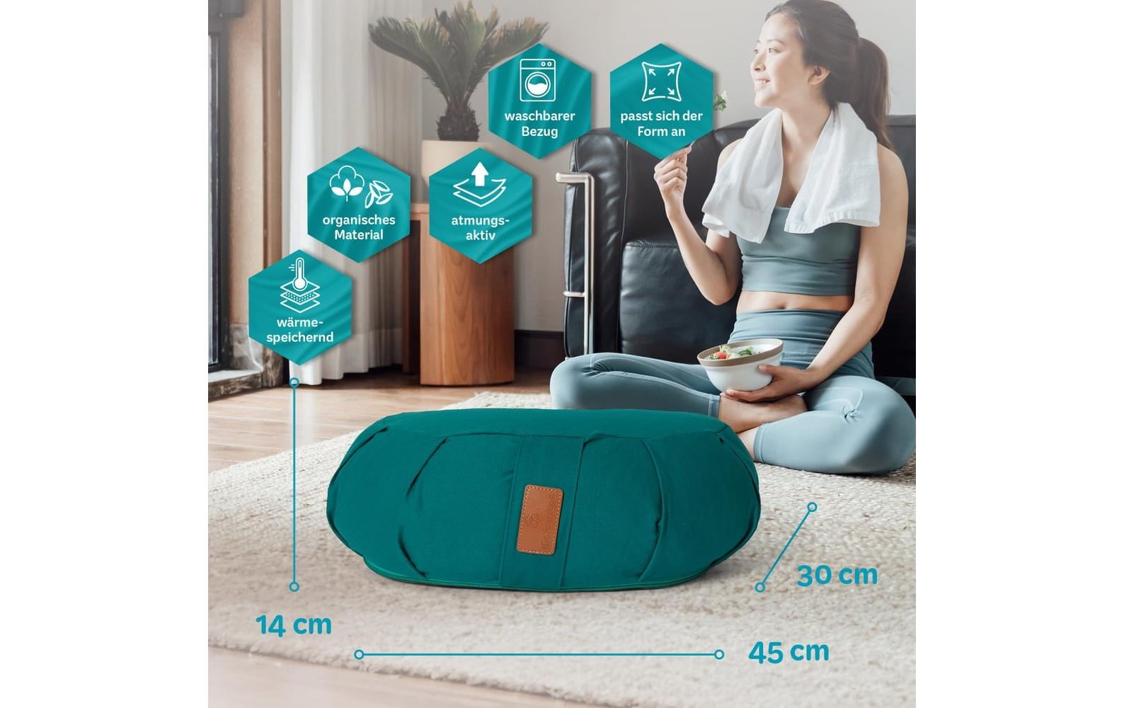 DoYourYoga Yoga-Kissen Ganesh Dunkelgrün