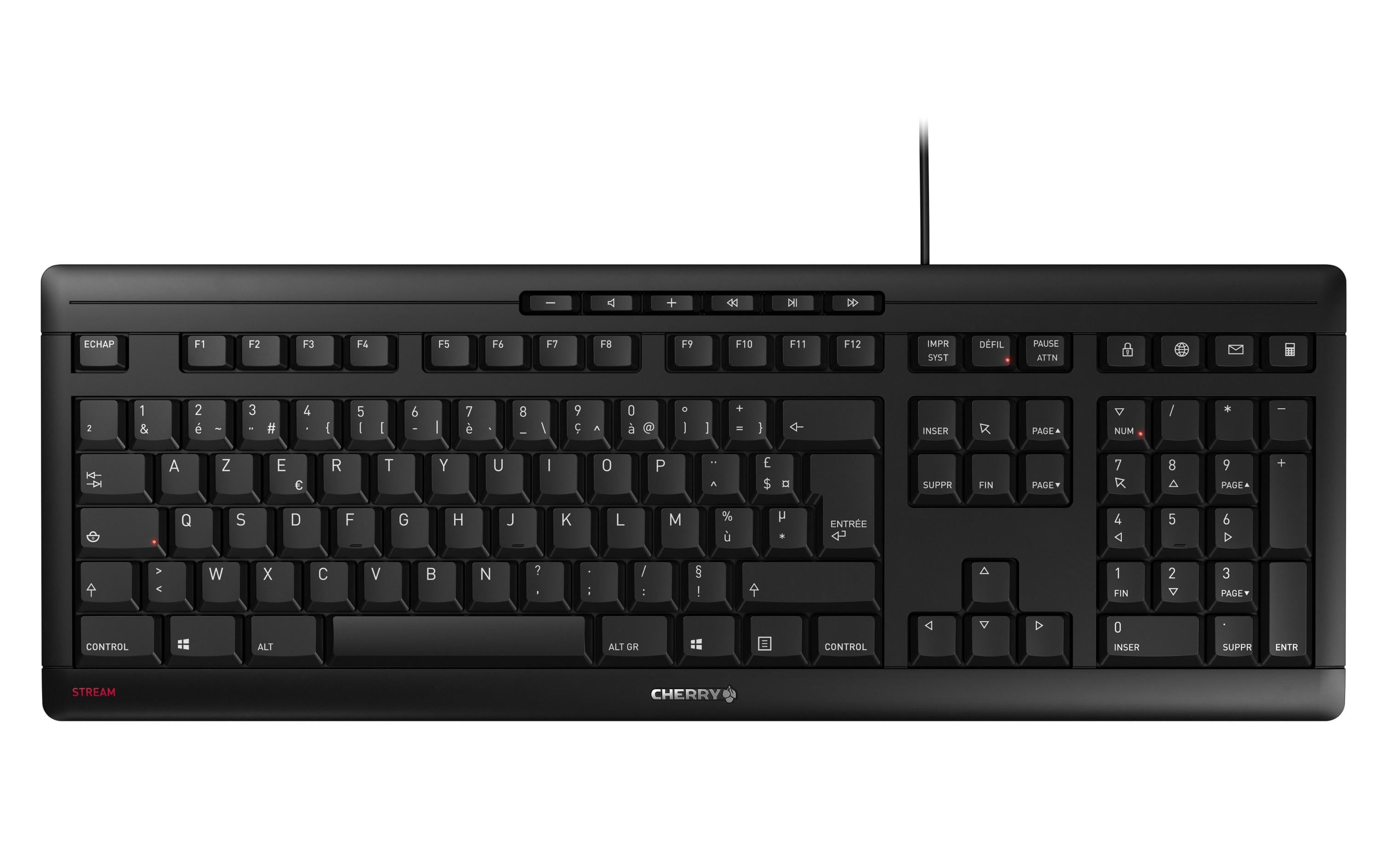 Cherry Tastatur Stream FR-Layout Schwarz
