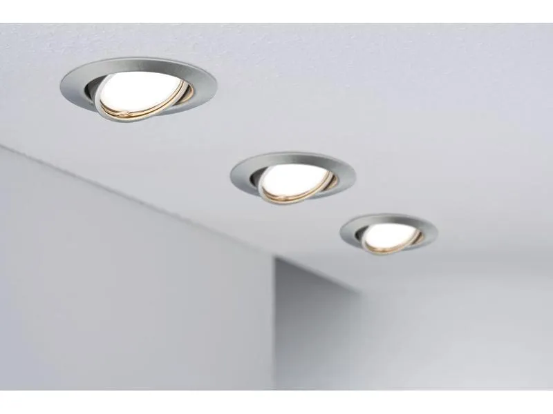 Paulmann Einbauspot LED Base Basisset, GU10, 10 x 10W, Eisen