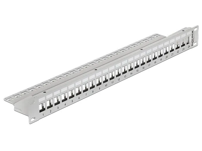 Delock Patchpanel 19 24 Port grau Einbau/19 Rack Delock Patchpanel 19 24 Port grau Einbau/19 Rack