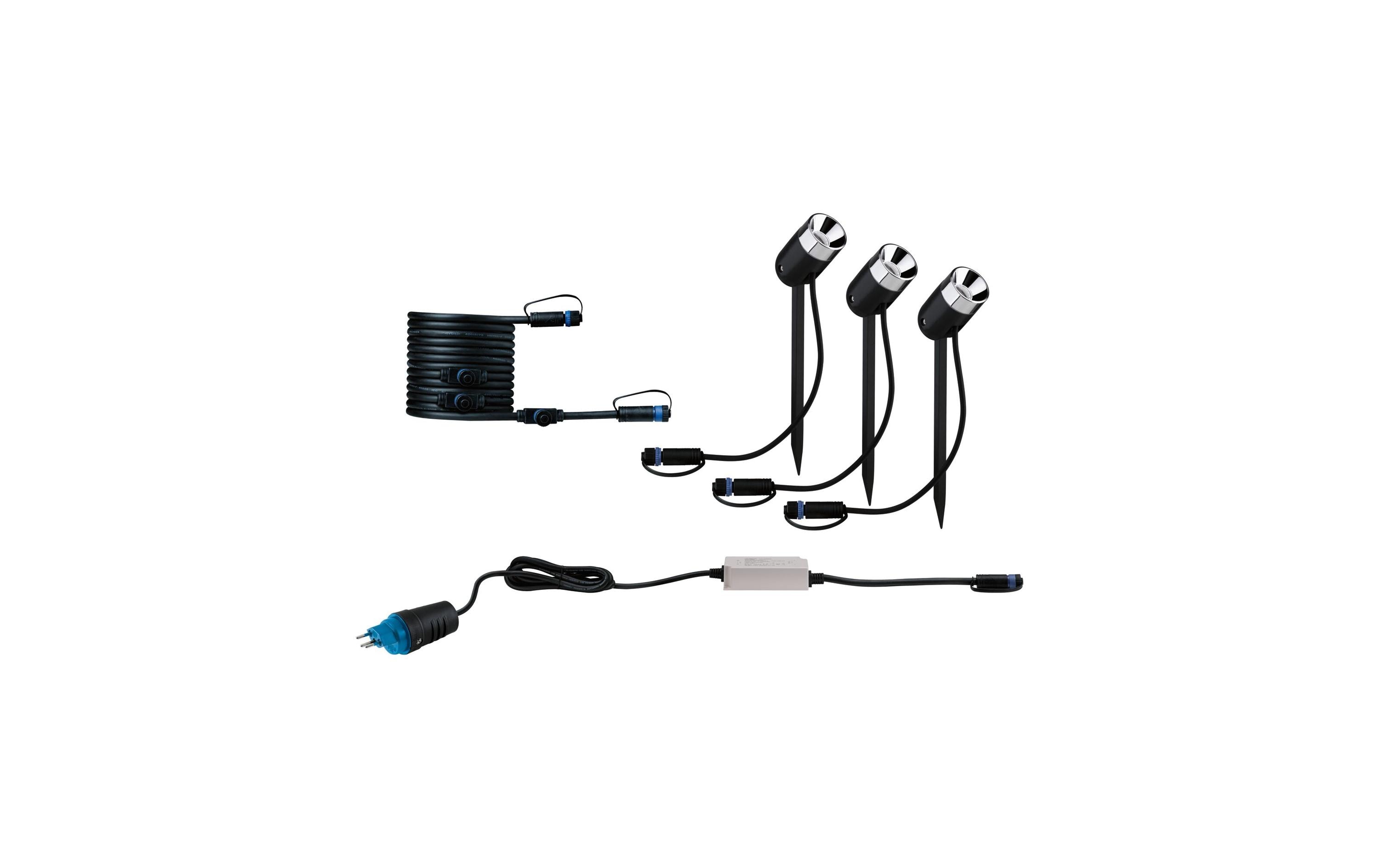 Paulmann Gartenspot Plug & Shine Pike 45° 3000 K, Basisset Paulmann Gartenspot Plug & Shine Pike 45° 3000 K, Basisset