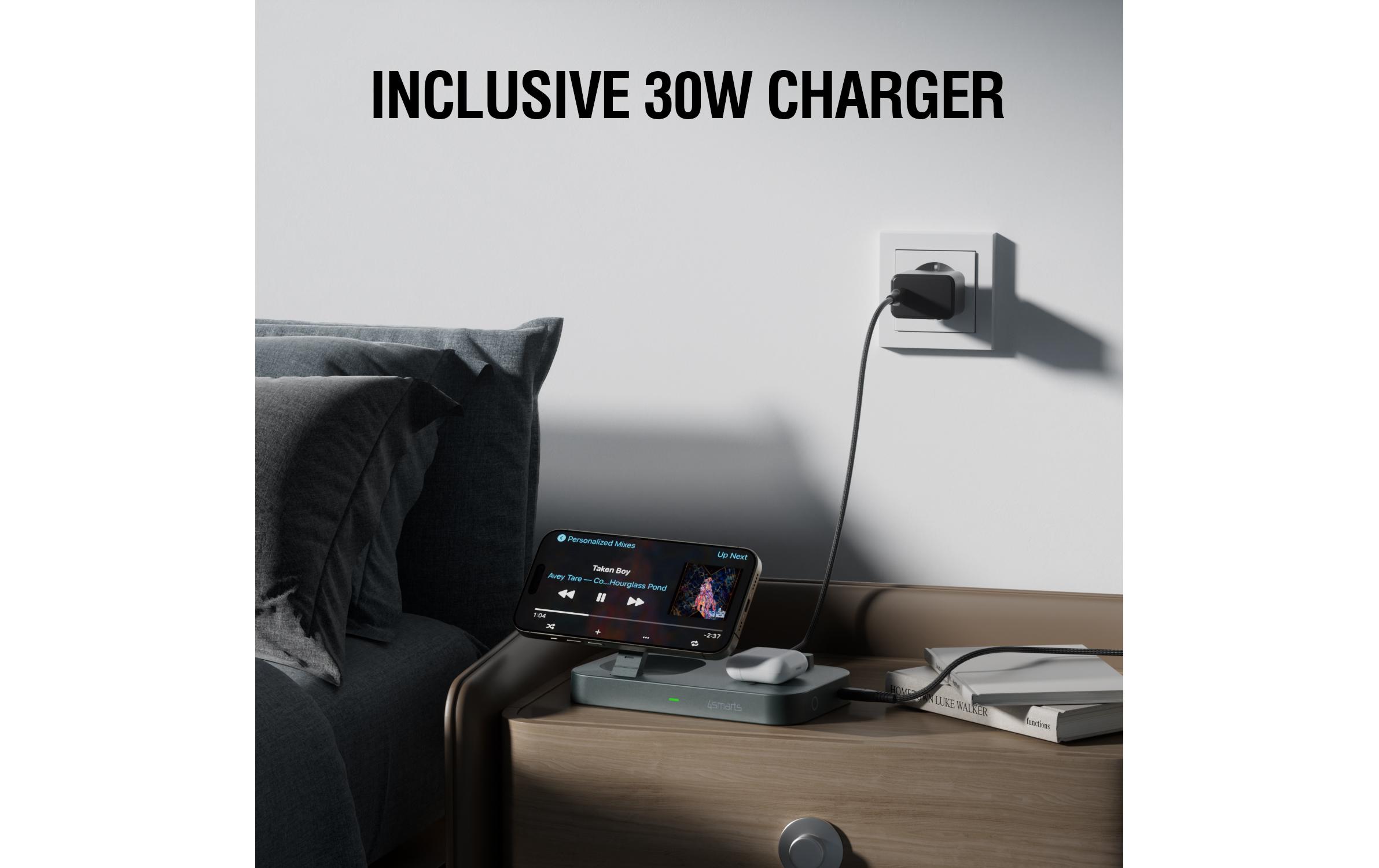 4smarts Wireless Charger Qi2 Schwarz 4smarts Wireless Charger Qi2 Schwarz