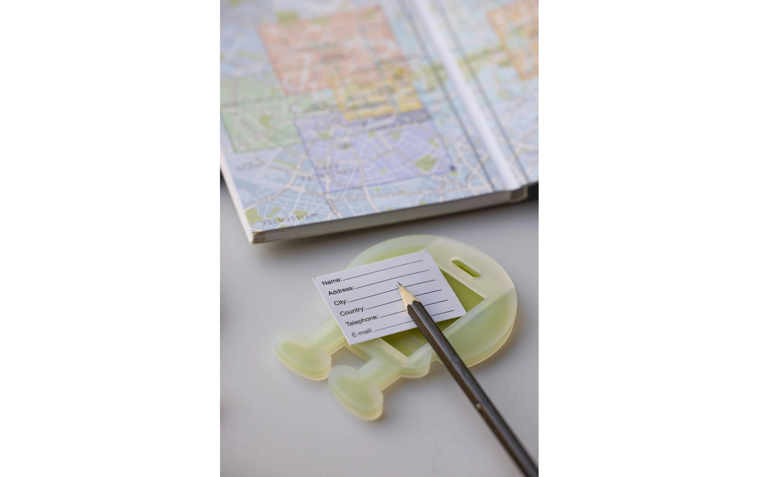 Hoptimist Kofferlabel Gelb/Schwarz