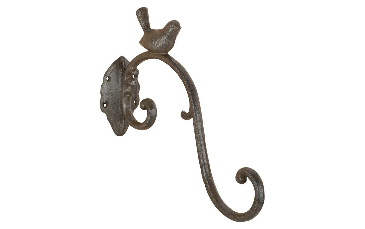 Esschert Design Wandhaken mit Vogel 24 cm, Braun