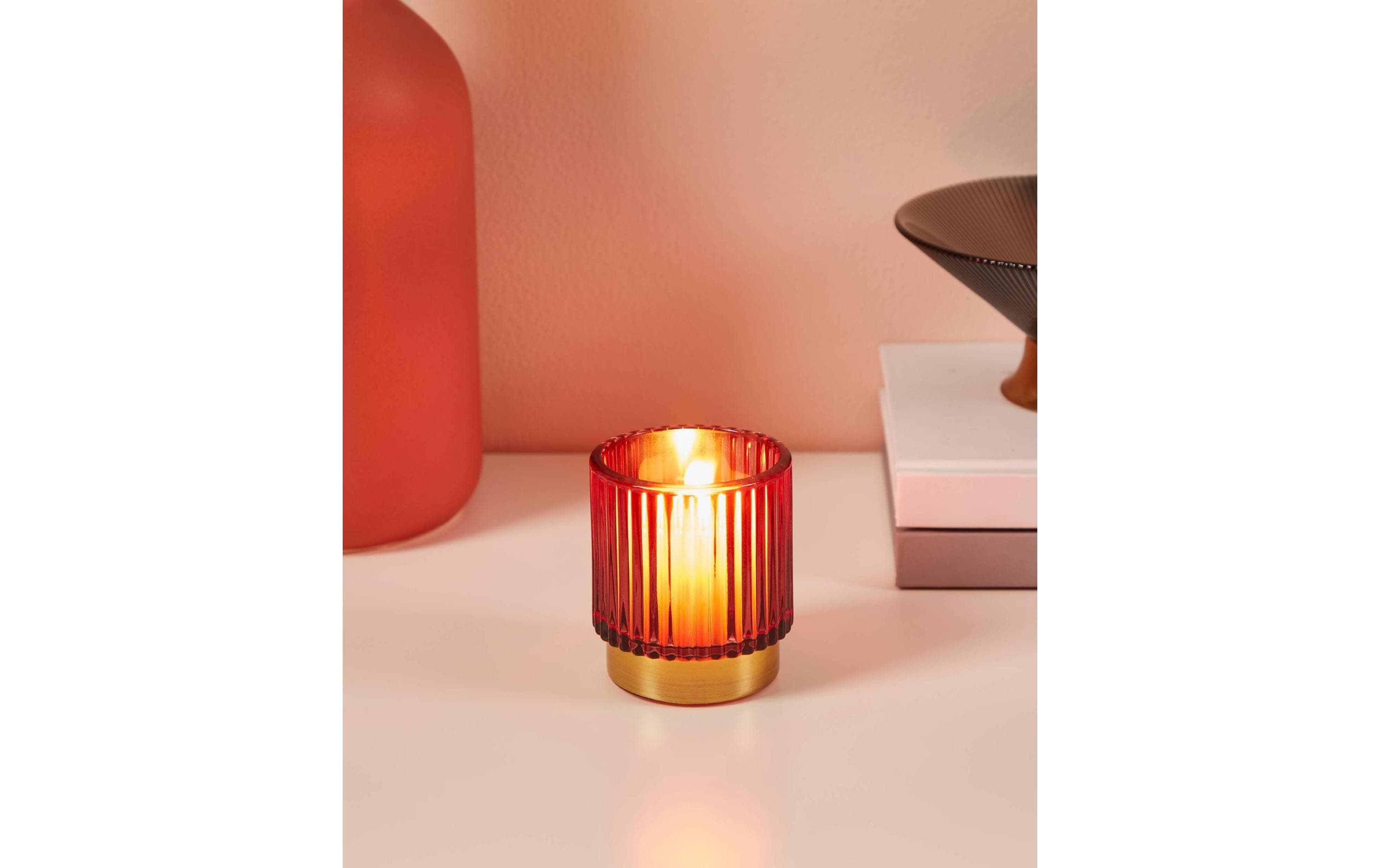 EGLO Windlicht Bezamby Gold/Rot