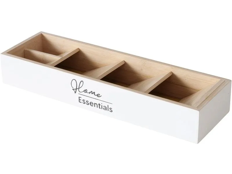 Boltze Aufbewahrungskiste Essentials 40 x 12 cm, Weiss
