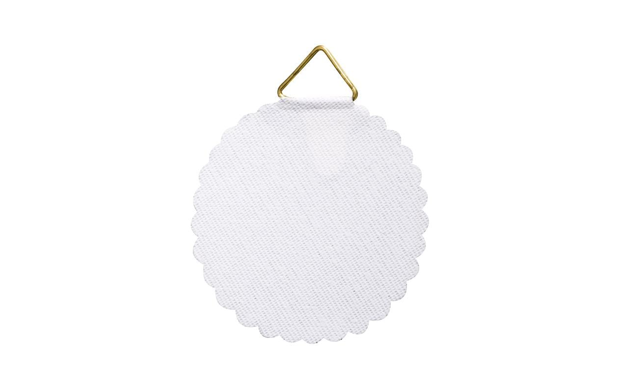 FTM Bilderklebeösen gummiert, Leinen, 30 mm, 4 Stück