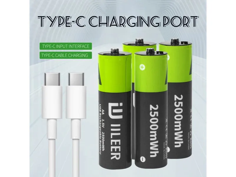 IILEER IILEER AA Lithium Akkus 1200 mAh 4 Stück IILEER IILEER AA Lithium Akkus 1200 mAh 4 Stück