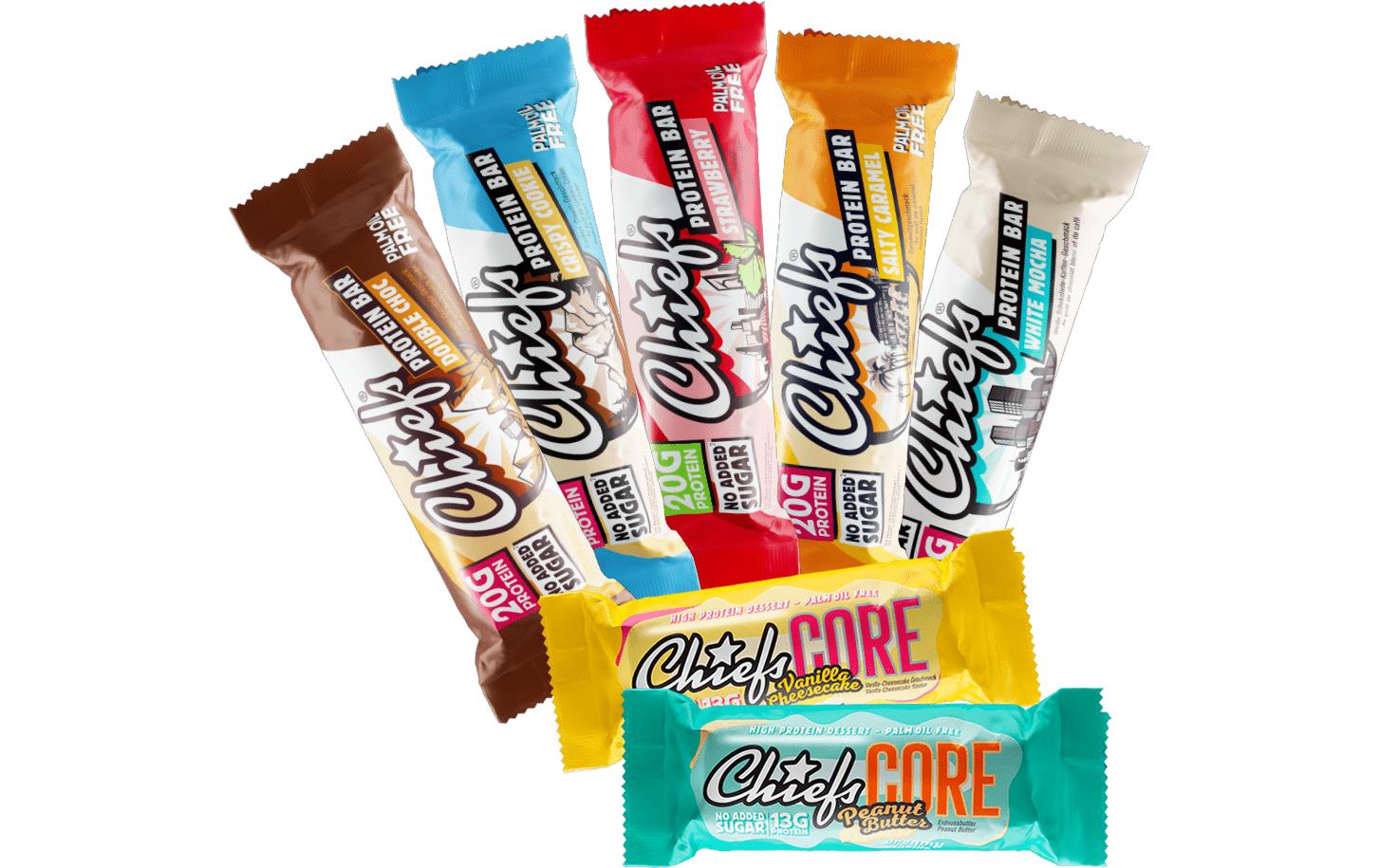 Chiefs Riegel Protein Bar Caramel, 12 x 20 g