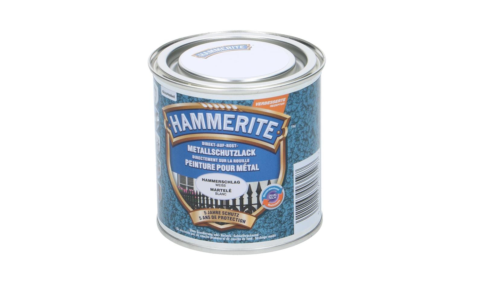 Hammerite Metall-Schutzlack HS Weiss, 250 ml