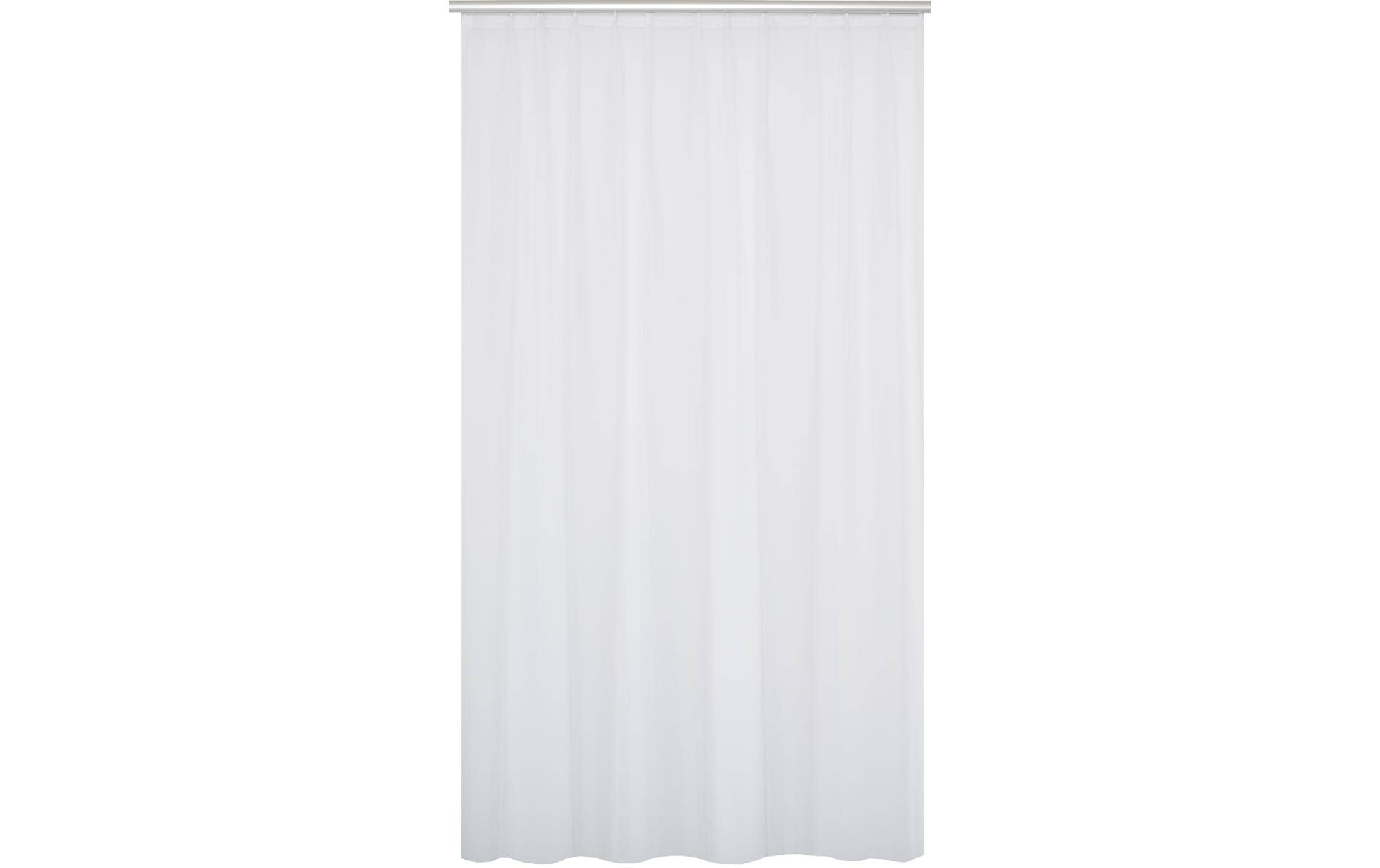 Hubatka Tagvorhang Volie mit Gleitern 200 cm x 240 cm, Weiss