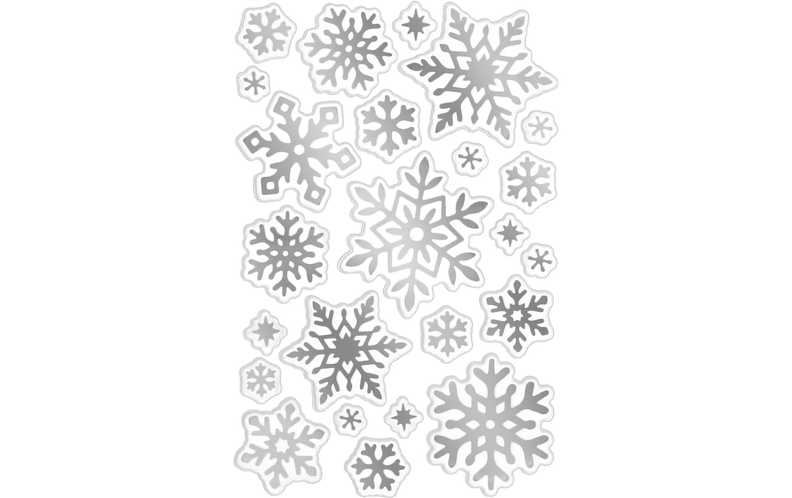 Braun + Company Weihnachtssticker Silver Crystals, Schneeflocken, 19x10.4cm