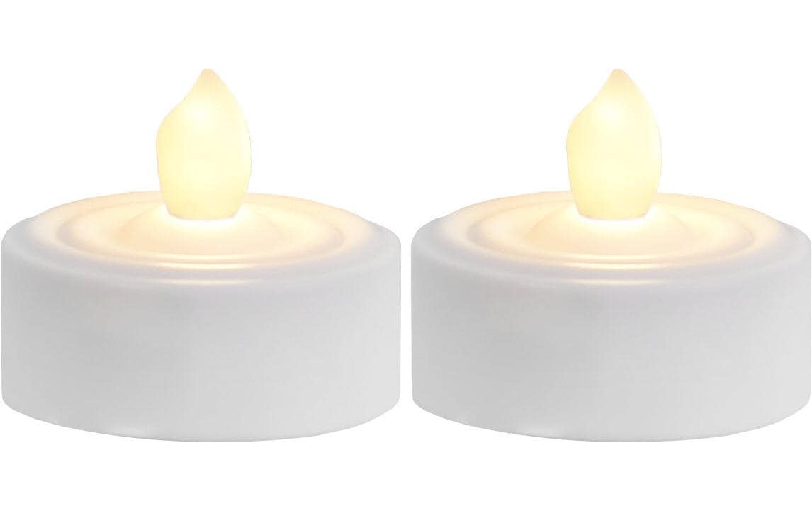 Star Trading LED Teelichter Set Paulo Ø 3.6 x 2.9 cm, Weiss, 2 Stk