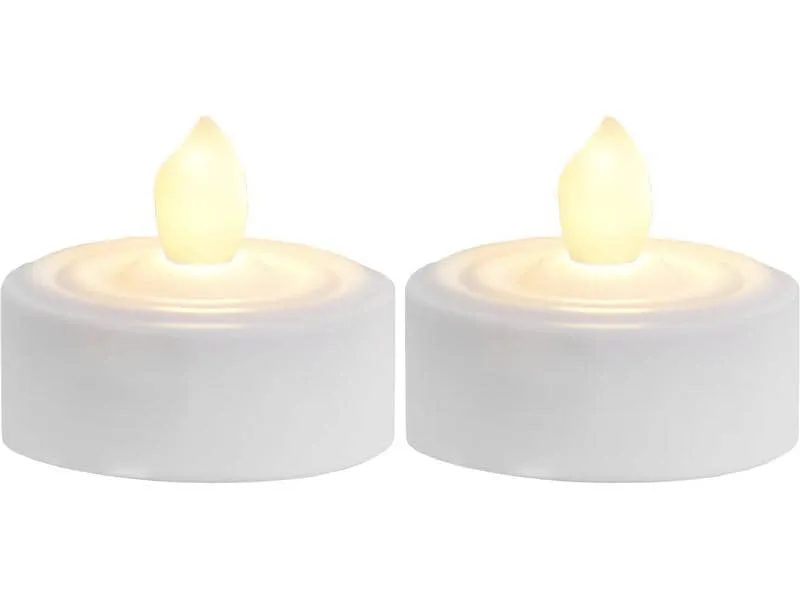 Star Trading LED Teelichter Set Paulo Ø 3.6 x 2.9 cm, Weiss, 2 Stk Star Trading LED Teelichter Set Paulo Ø 3.6 x 2.9 cm, Weiss, 2 Stk