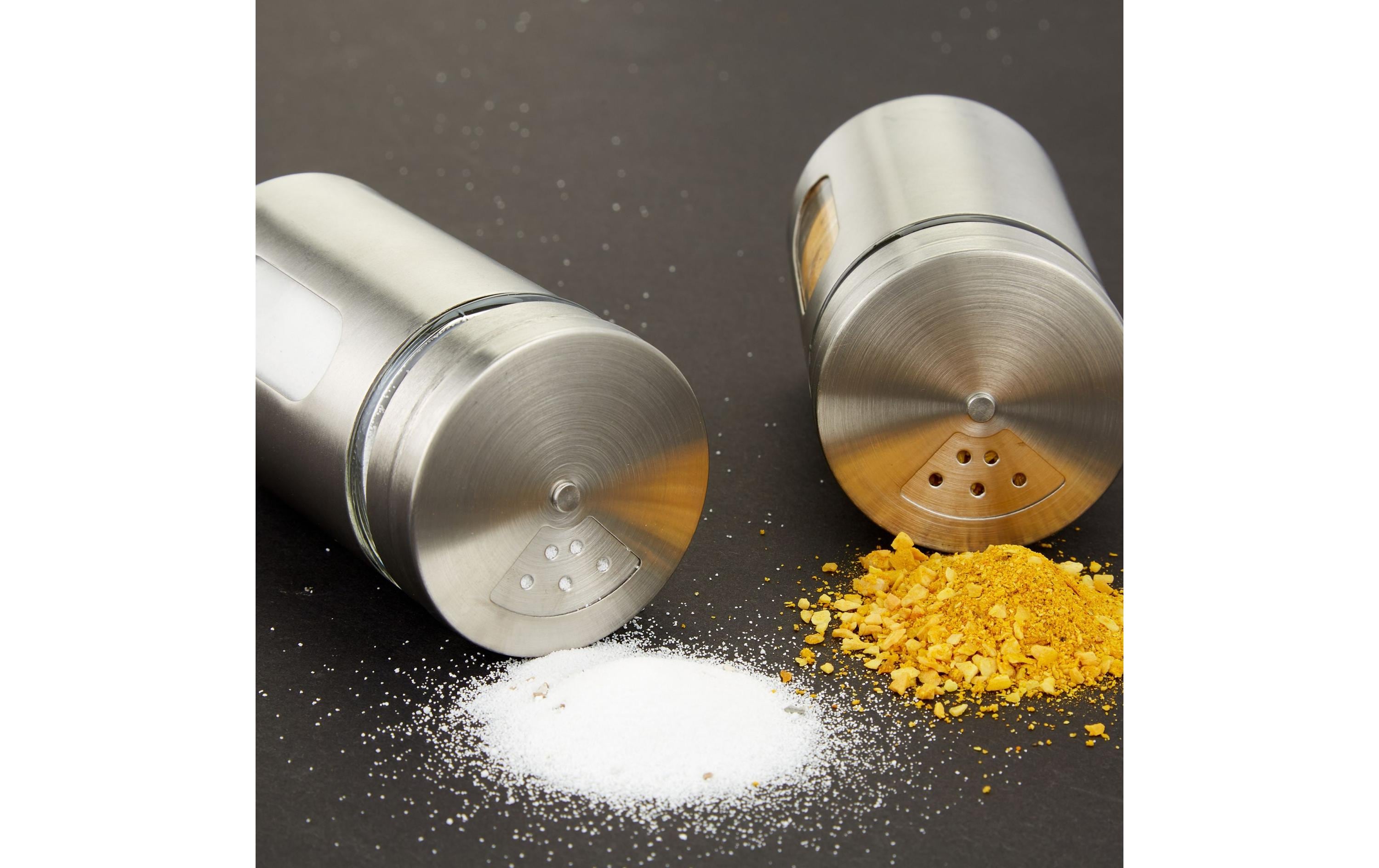 relaxdays Gewürzstreuer Silber/Transparent