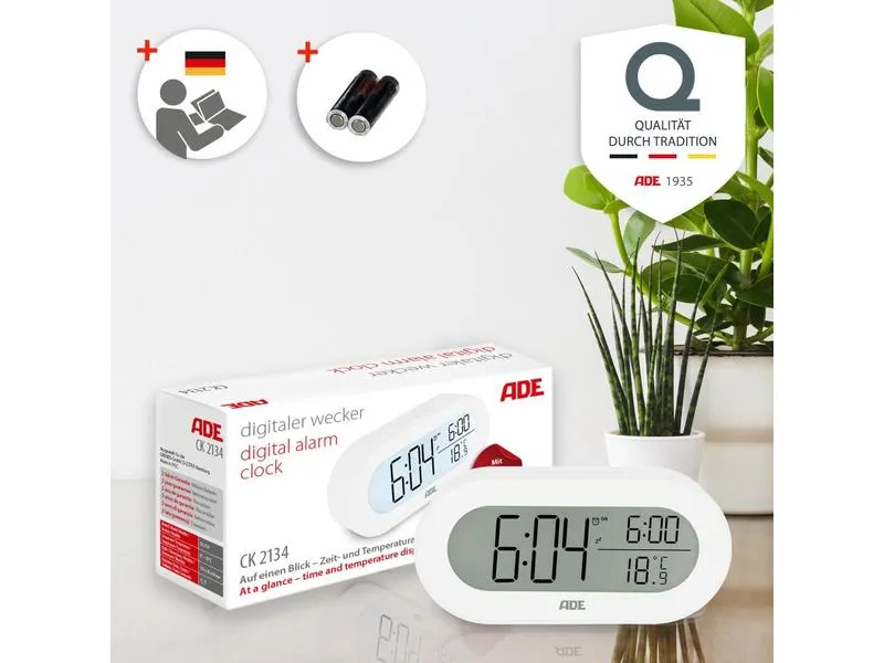 ADE Digitalwecker Weiss ADE Digitalwecker Weiss