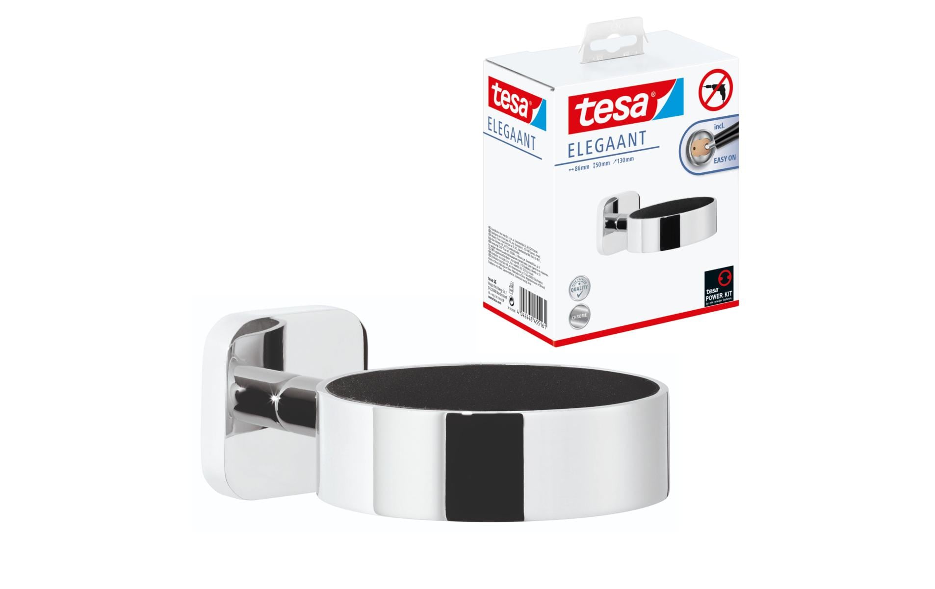 tesa ELEGAANT Silber, ohne Bohren