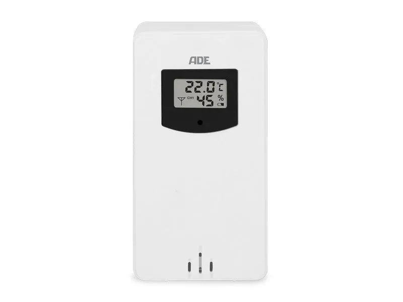 ADE WS1002 Ersatz-Aussensensor mit Display, weiss