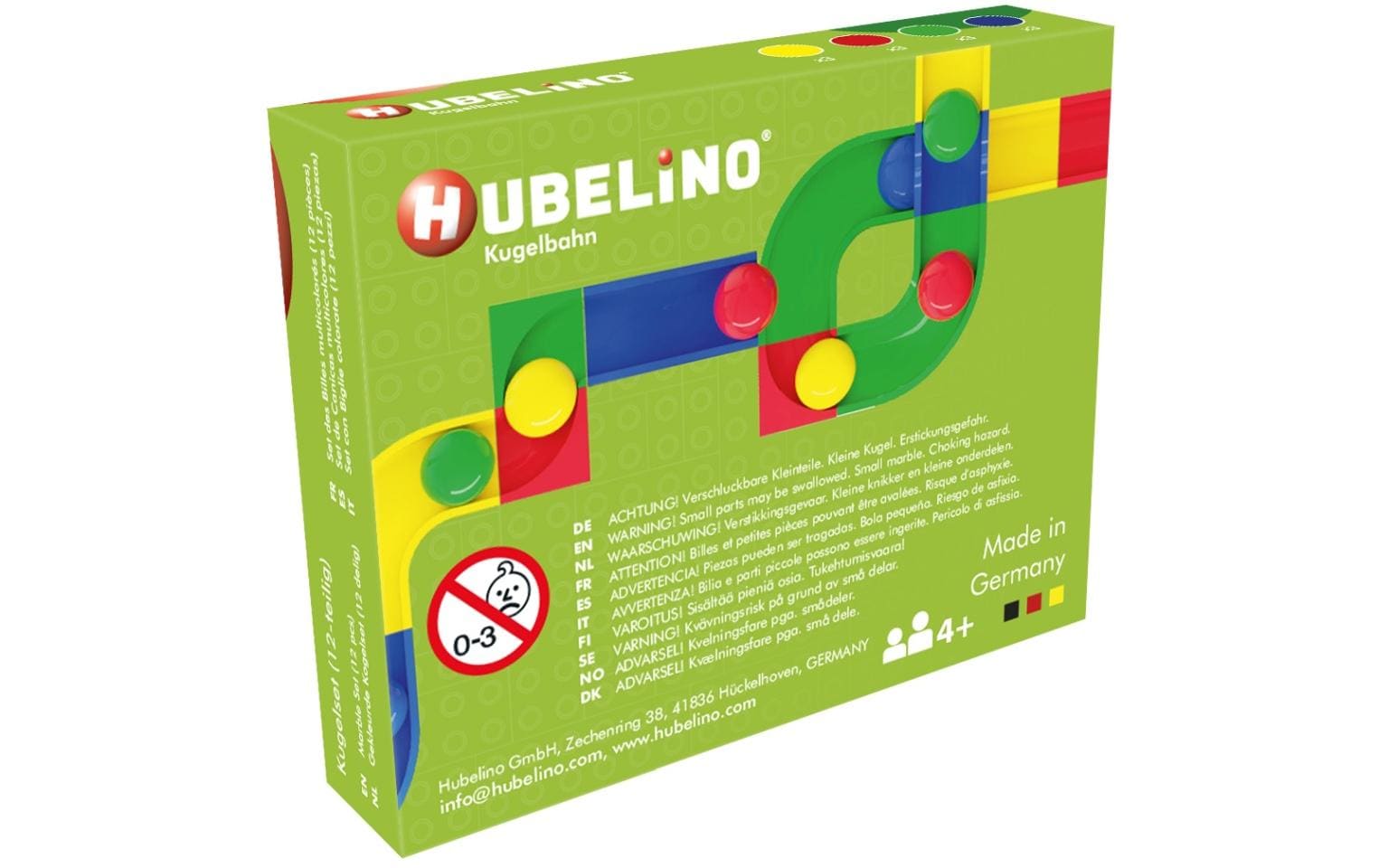 Hubelino Kugelbahn Zubehör Kugelset 12 Teile