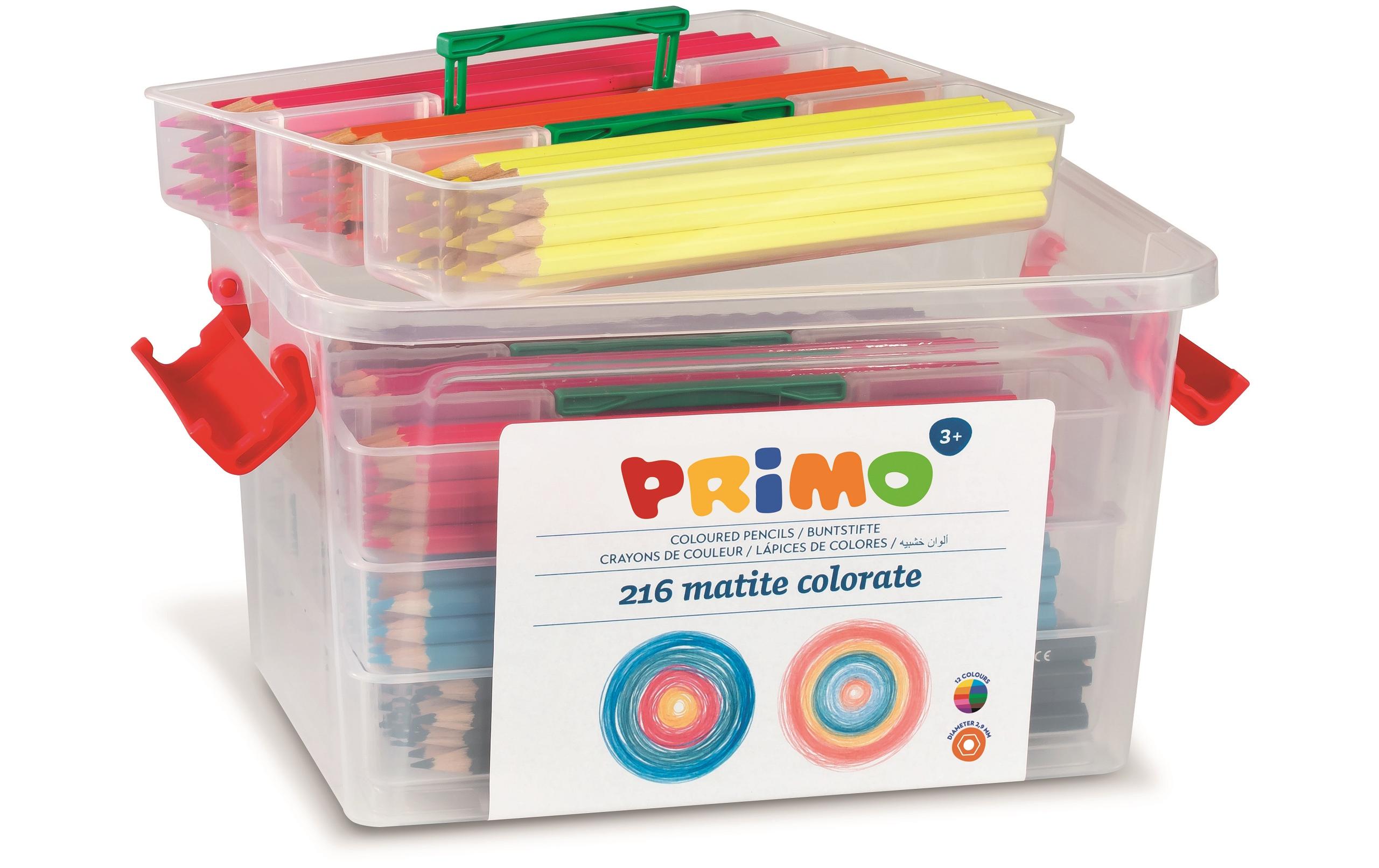 Primo Farbstifte Schulbox 216-teilig