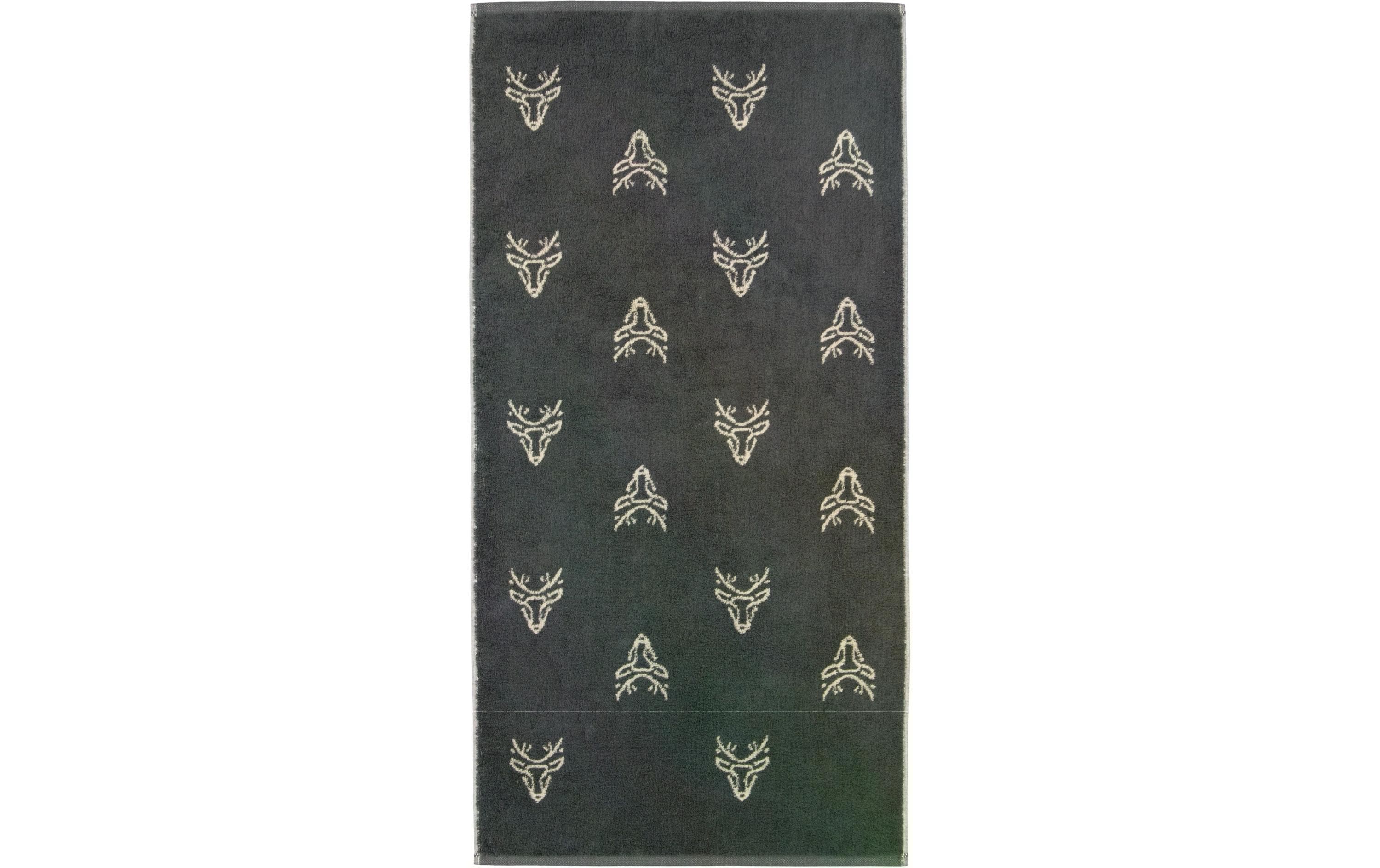 Cawö Handtuch Edition Allover 50 x 100 cm, Beige/Granit