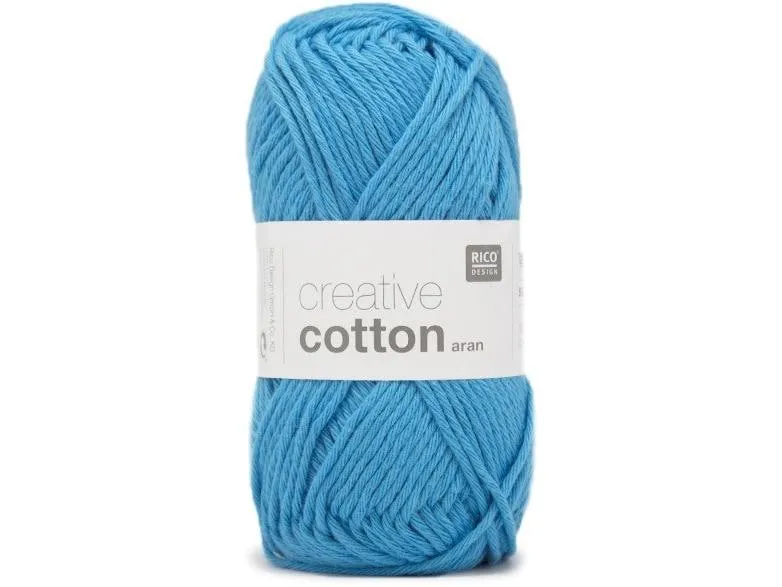 Rico Design Wolle Creative Cotton Aran 50 g, Türkis