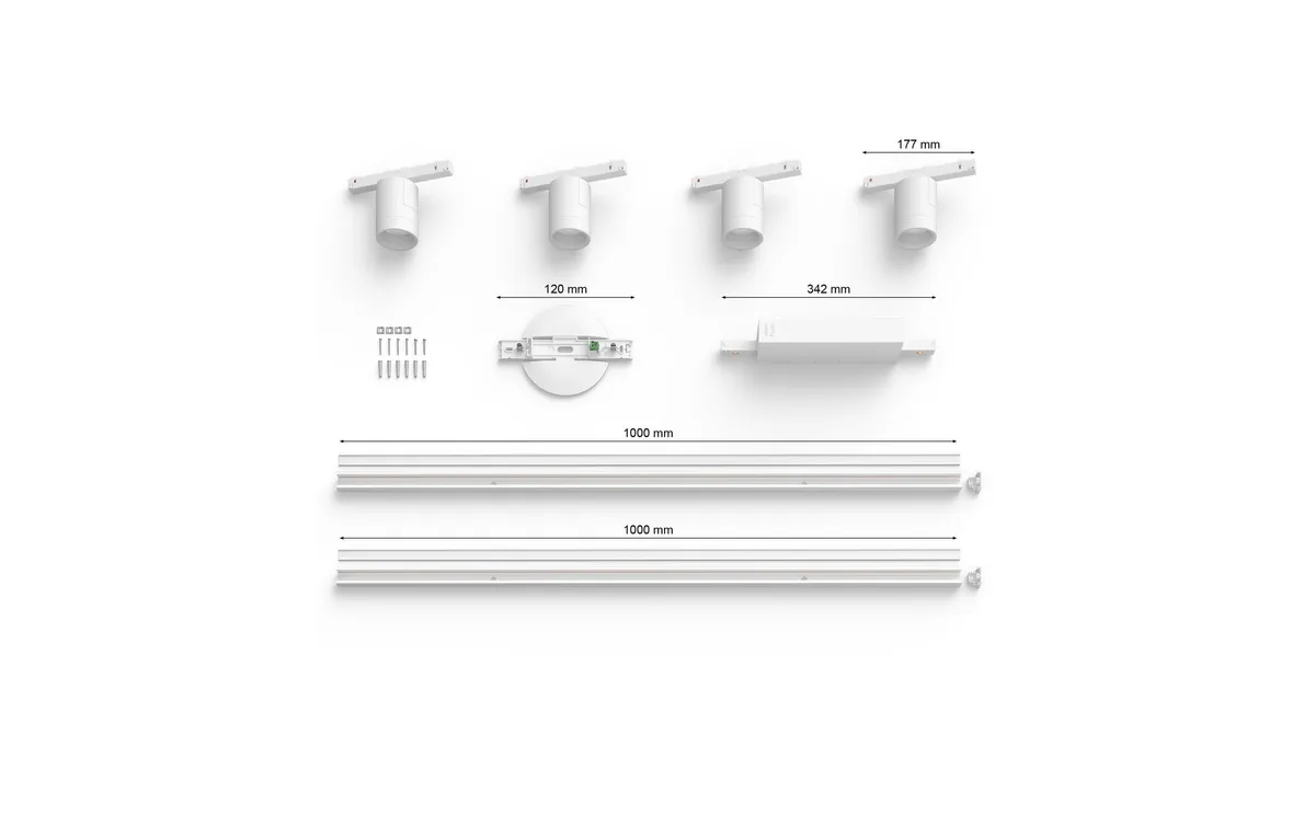Philips Hue Perifo Basis-Set Deckenleuchte 4 Spots Weiss