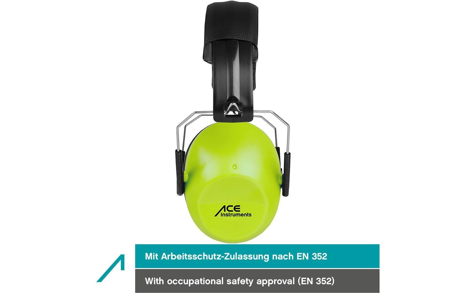ACE SHH…! Gehörschutz ACE SHH EN 352-1 Zertifiziert, -26dB, Grün