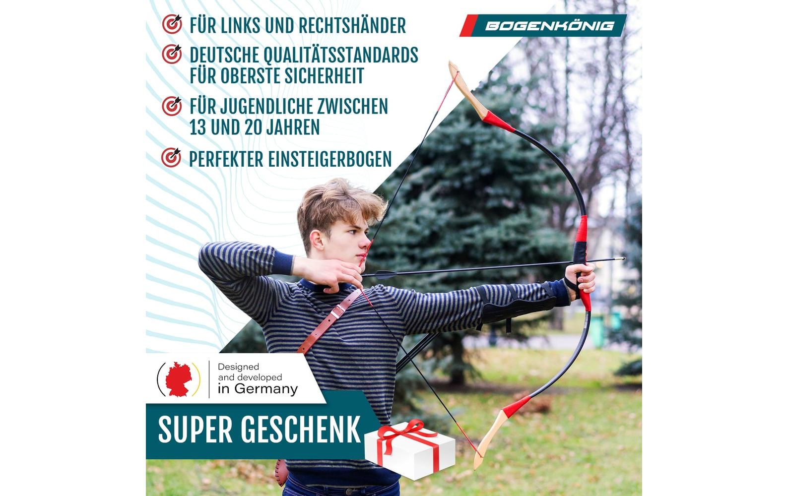 Bogenkönig Bogenschiess-Set mit Köcher 30 lbs