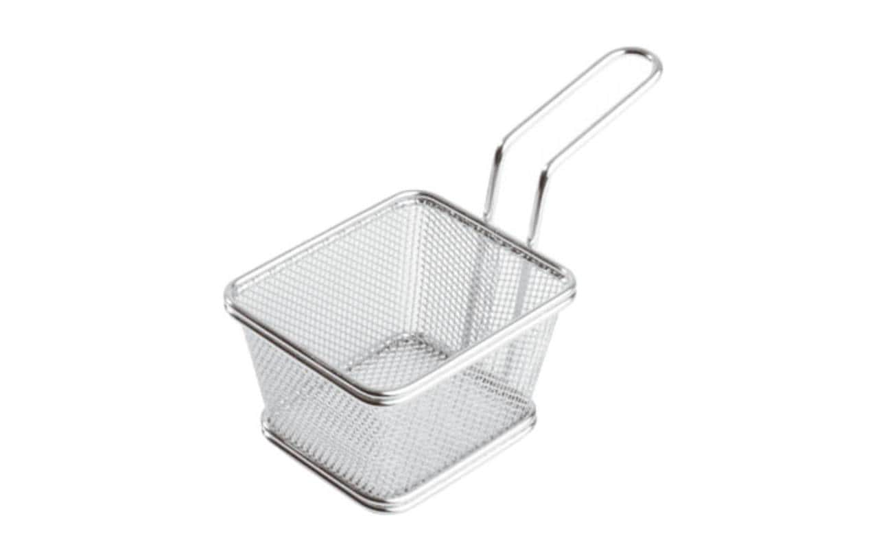 Paderno Servierkorb Pommes Frites 11.7 cm x 8.3 cm 1 Stück, Silber