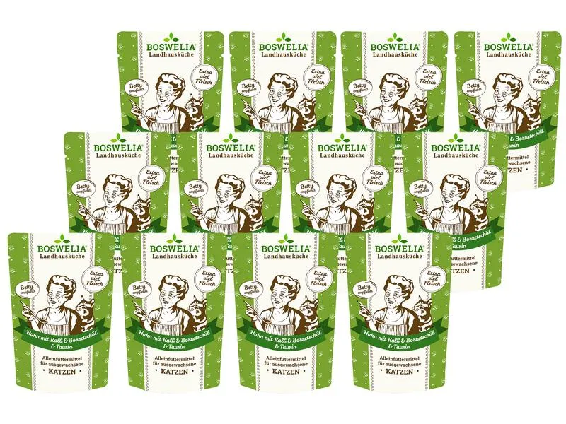 Betty's Landhausküche Nassfutter Huhn & Kalb mit Borretschöl, 12 x 100 g Betty's Landhausküche Nassfutter Huhn & Kalb mit Borretschöl, 12 x 100 g