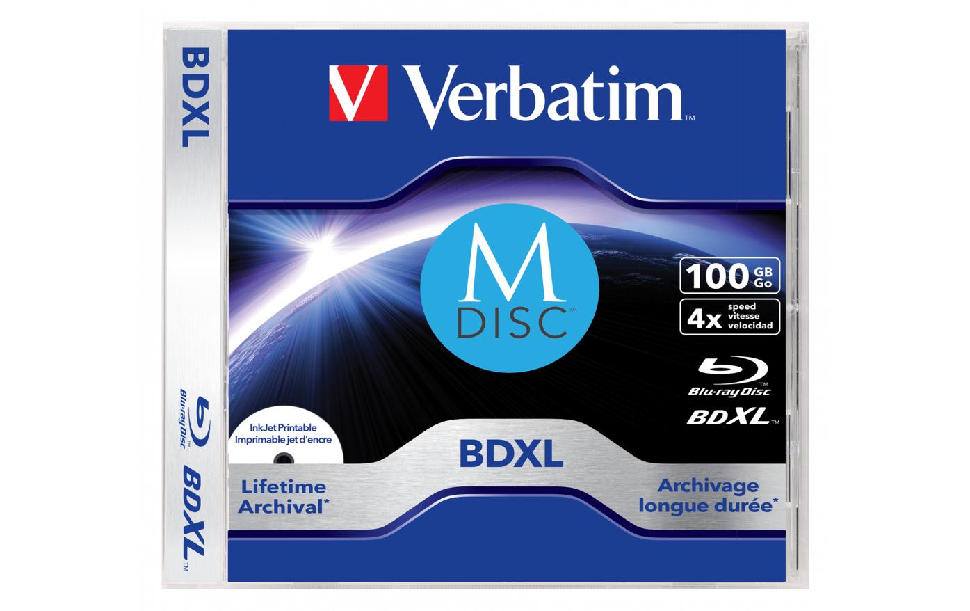 Verbatim BD-R M-Disc 100 GB, Jewelcase (1 Stück) Verbatim BD-R M-Disc 100 GB, Jewelcase (1 Stück)