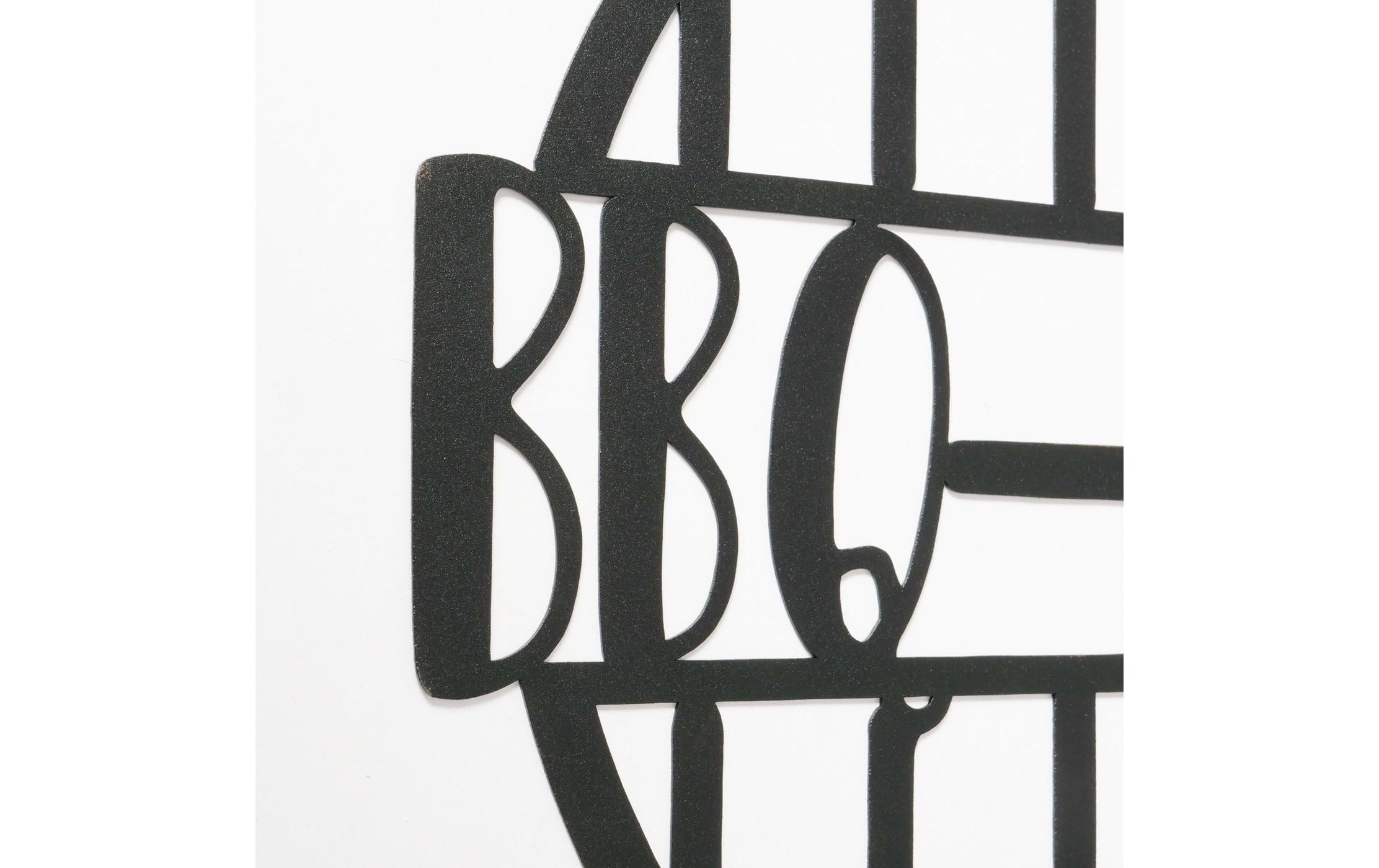 Boltze Wanddekoration BBQ Schwarz