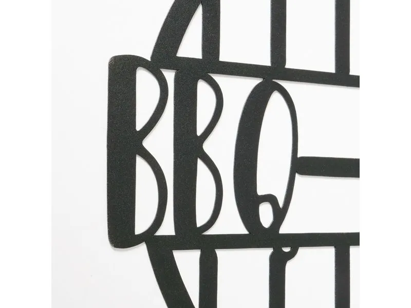 Boltze Wanddekoration BBQ Schwarz