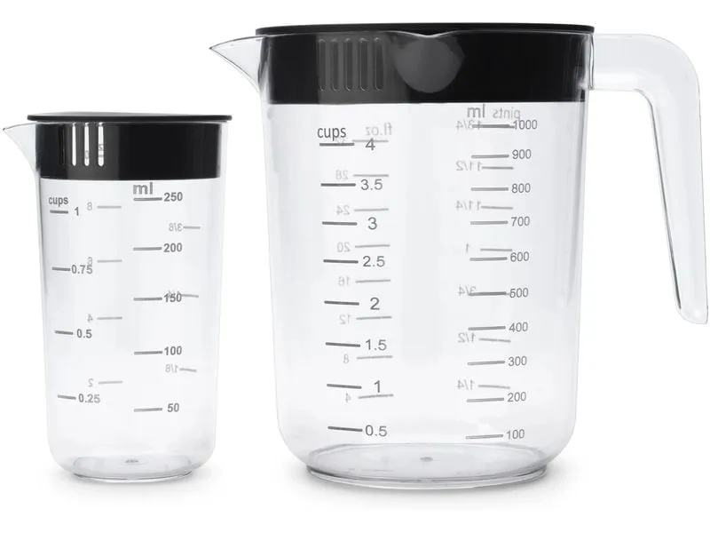 Brabantia Messbecher 2 Stück, 2.5 dl, Transparent