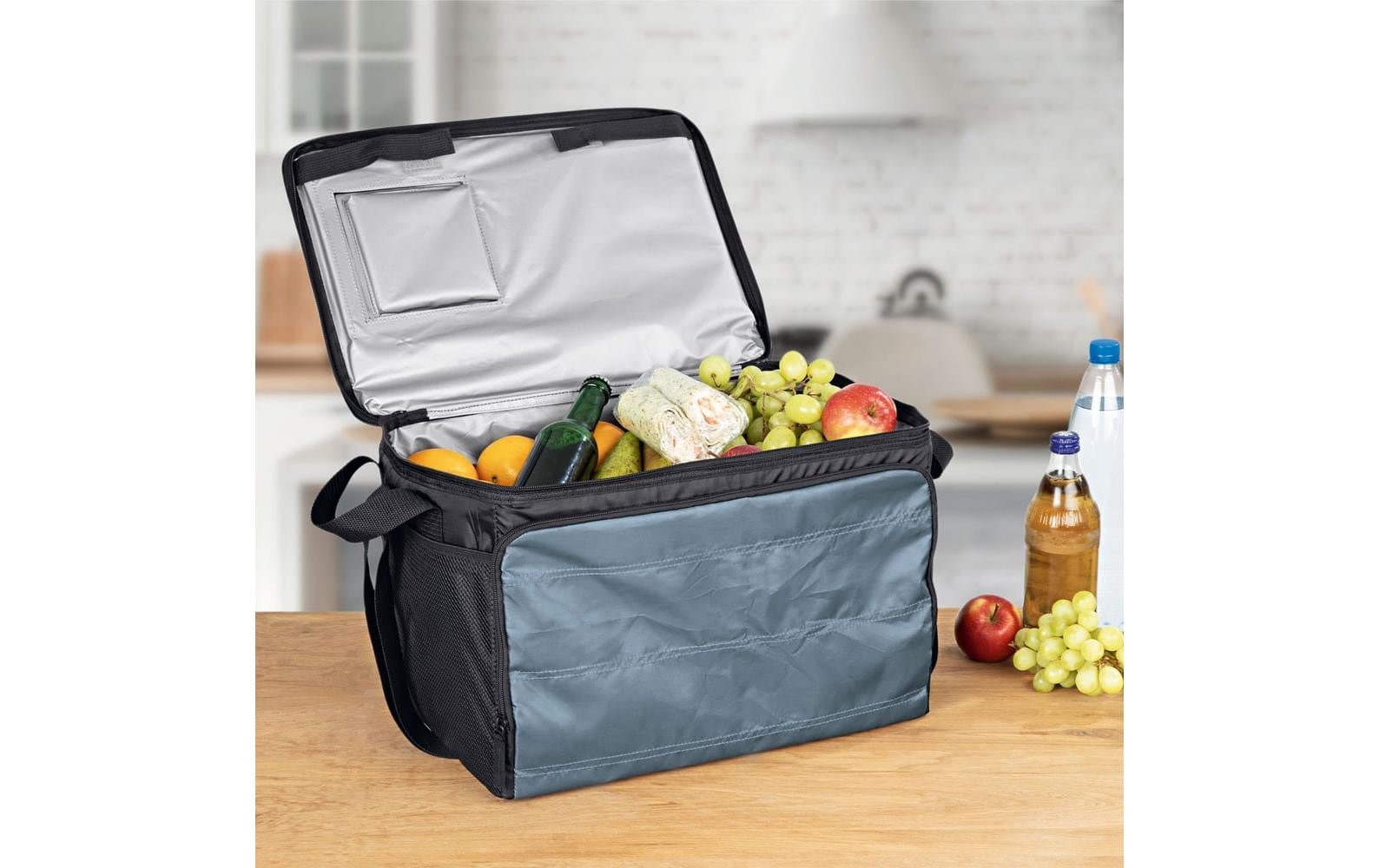 EASYmaxx Kühltasche faltbar - 30 l – Schwarz / Dunkelgrau