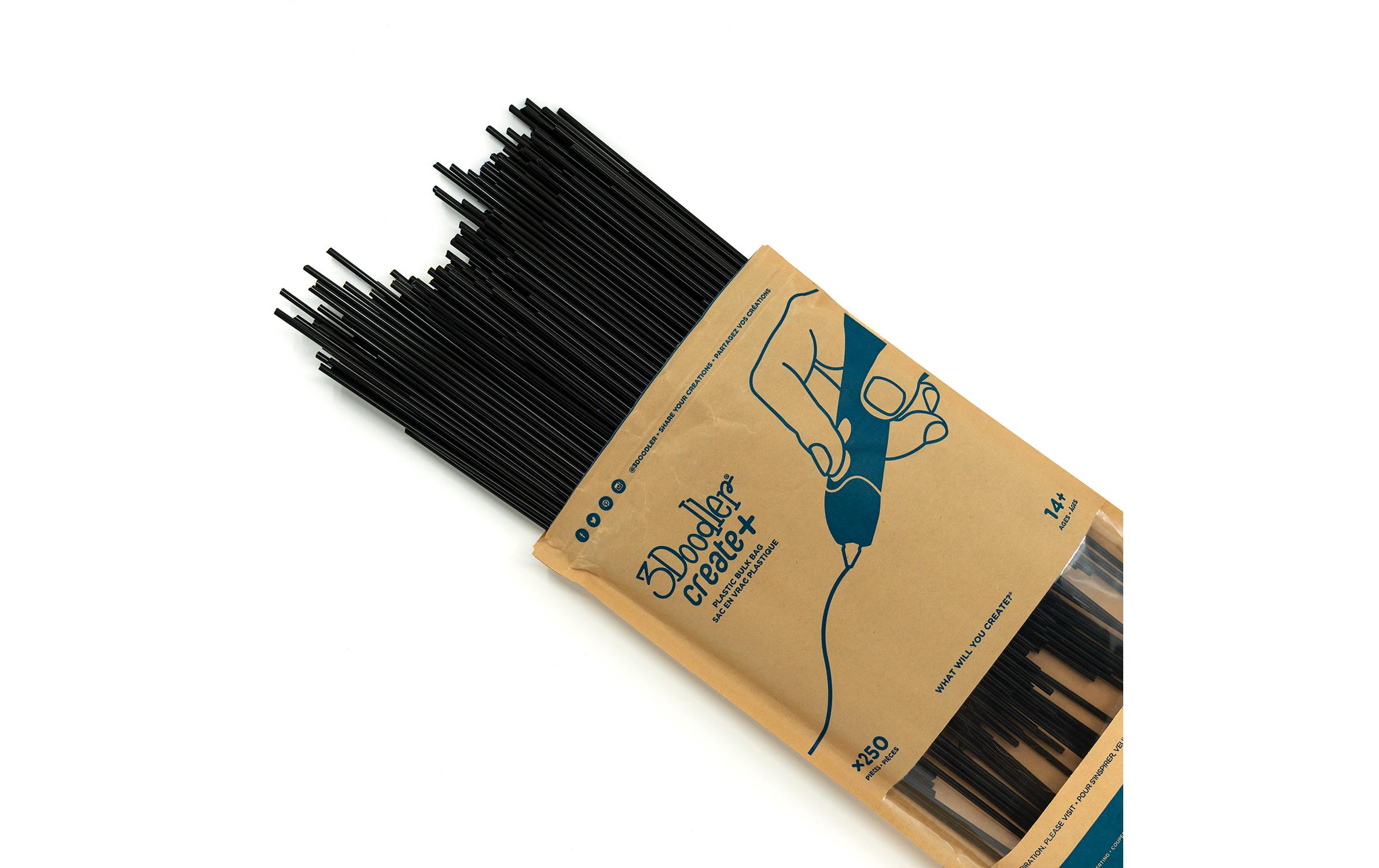 3Doodler 3D Pen Filament Create+ & Pro+ 250 Stück Schwarz